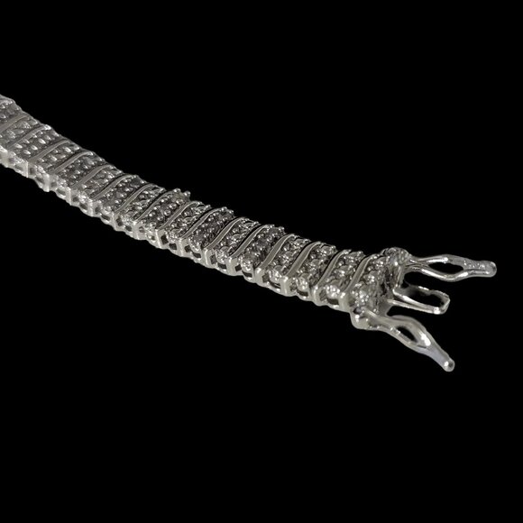 1 Carat Platinum Diamond 6mm Tennis Bracelet - Picture 3 of 5
